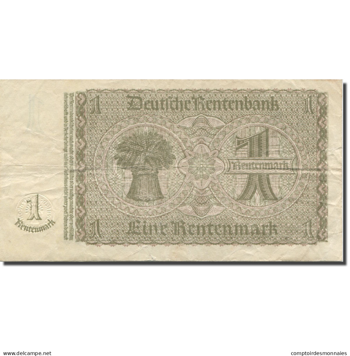 Billet, Allemagne, 1 Rentenmark, 1937, 1937-01-30, KM:173b, TTB - 1 Rentenmark