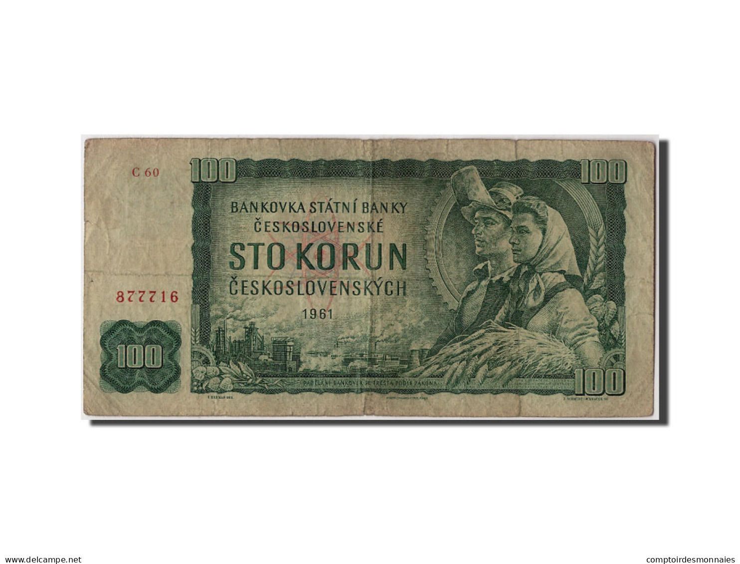 Billet, Tchécoslovaquie, 100 Korun, 1961, Undated, KM:91a, TB - Tchécoslovaquie