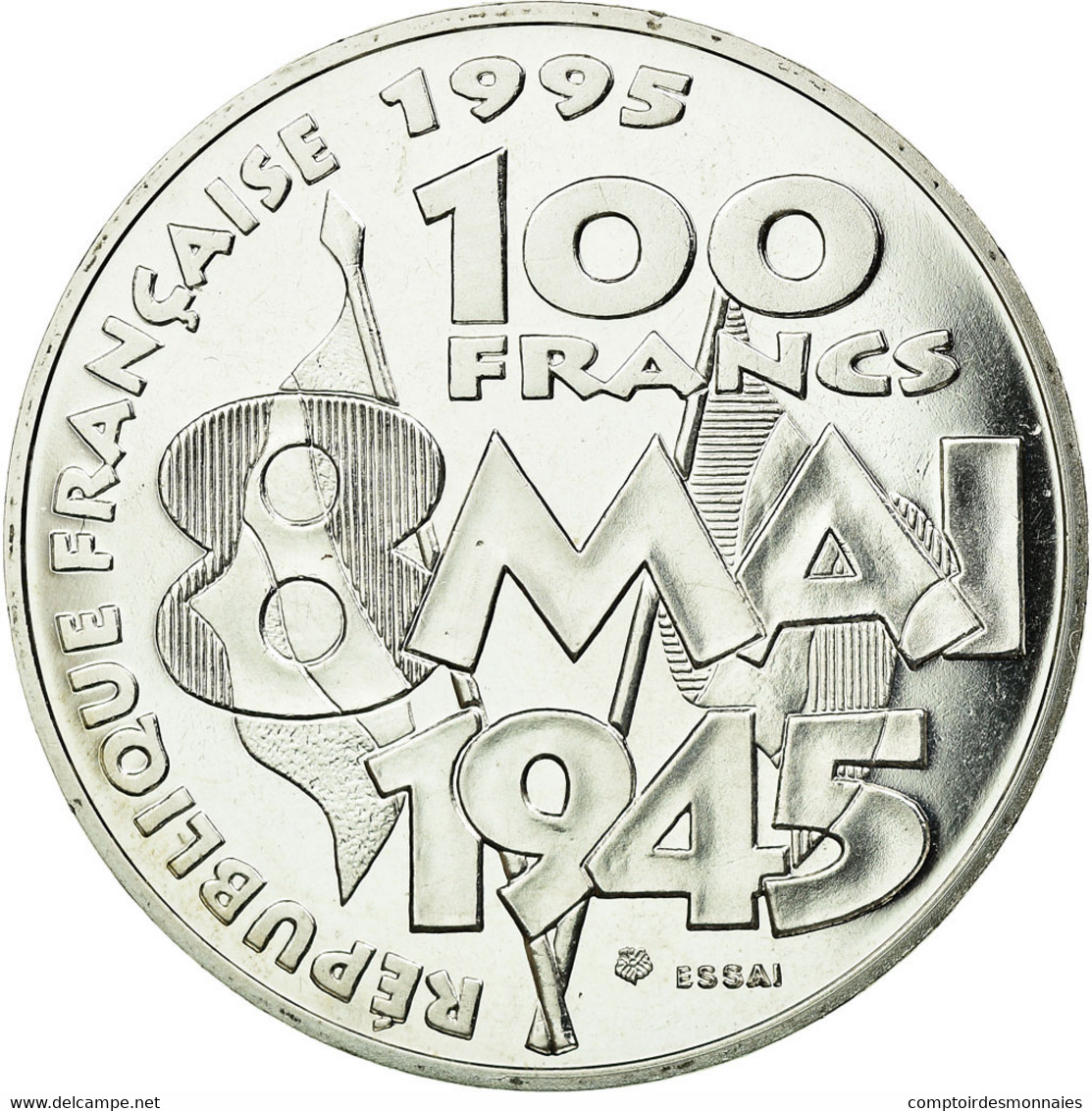 Monnaie, France, 8 Mai 1945, 100 Francs, 1995, ESSAI, FDC, Argent, Gadoury:952 - Essays & Proofs