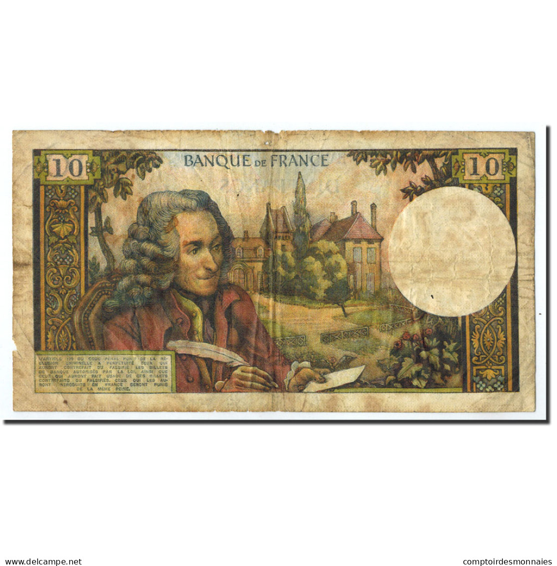 Billet, France, 10 Francs, 1969, 1969-05-08, B, Fayette:62.38, KM:147c - 10 F 1963-1973 ''Voltaire''