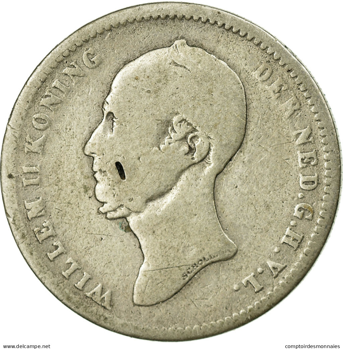 Monnaie, Pays-Bas, William II, 25 Cents, 1848, TB, Argent, KM:76 - 1840-1849 : Willem II