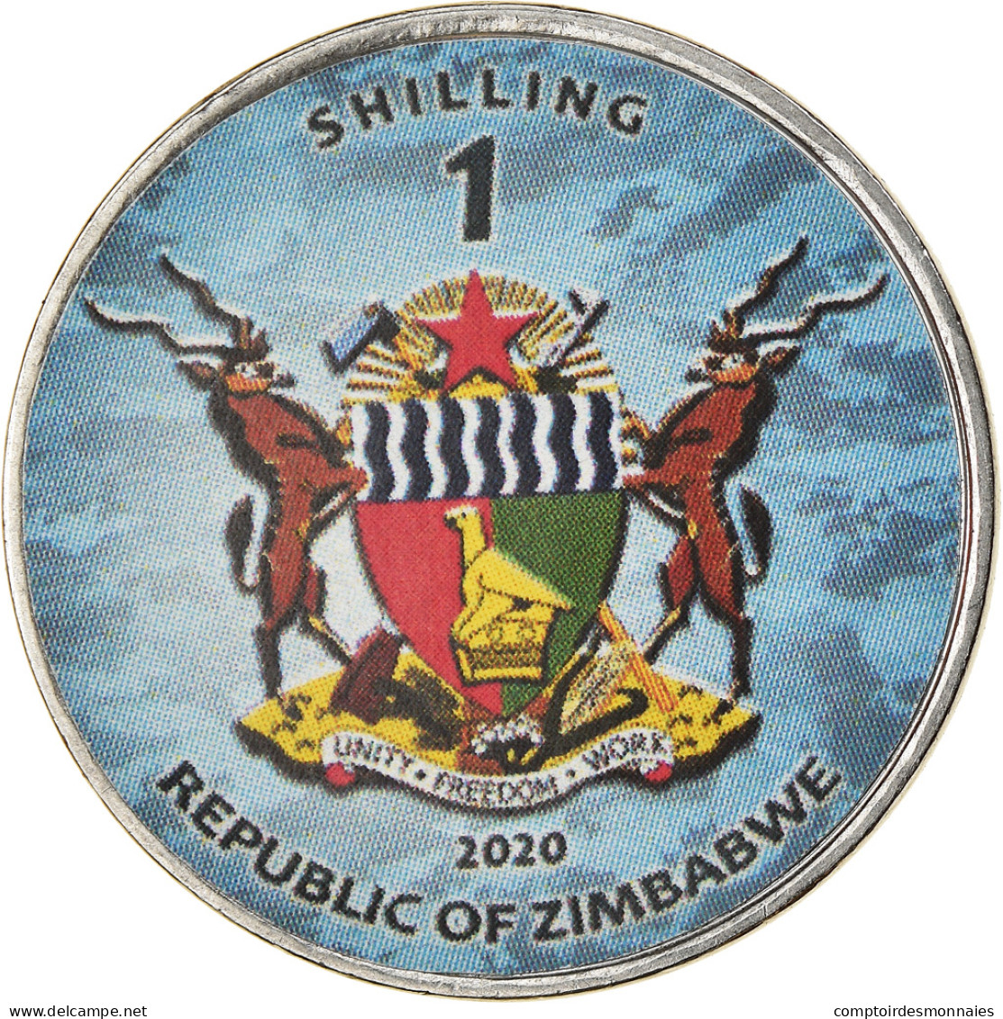 Monnaie, Zimbabwe, Shilling, 2020, Avions - Sukhol Su -24M, SPL, Nickel Plated - Zimbabwe