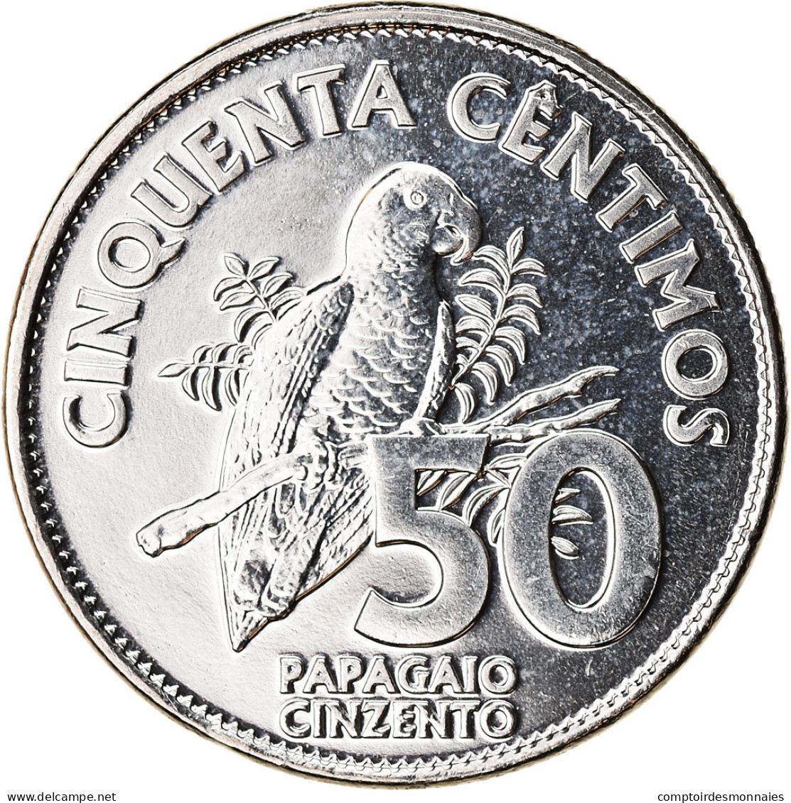 Monnaie, SAINT THOMAS & PRINCE ISLAND, 50 Centimos, 2017, SPL, Nickel Plated - Sao Tome Et Principe