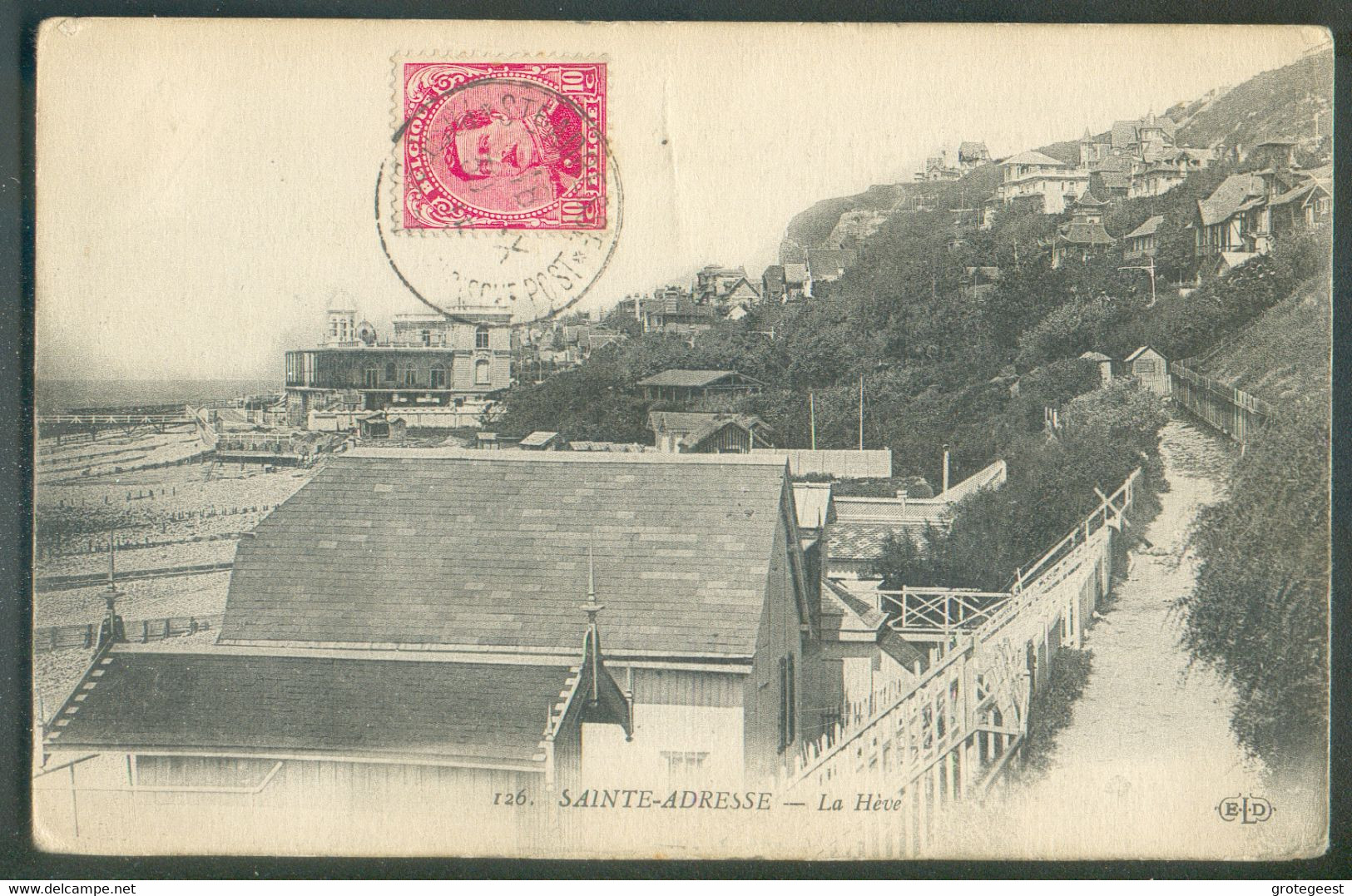 C.P. Affranchissement Emission 1915 à 10 Centimes Obl; Sc Ste ADRESSE (POSTE BELGE) Du 30-X-1915 Vers Le Havre.  TB - 17 - Other & Unclassified