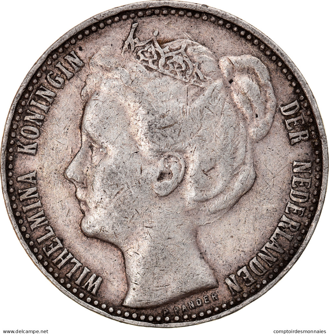 Monnaie, Pays-Bas, Wilhelmina I, Gulden, 1898, Utrecht, TTB, Argent, KM:122.1 - 1 Gulden