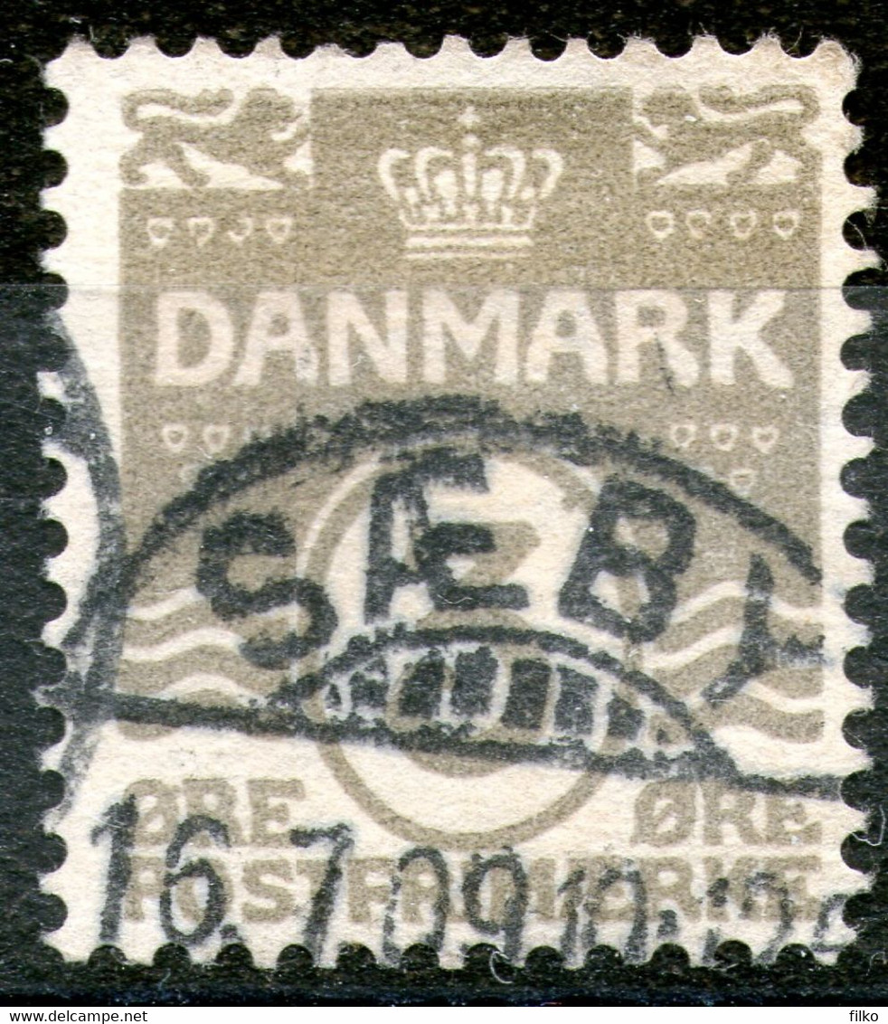 Denmark,1905. Numeral. 3 Øre Cancel:Saerby, 16.01.1909,used,as Scan - Other & Unclassified