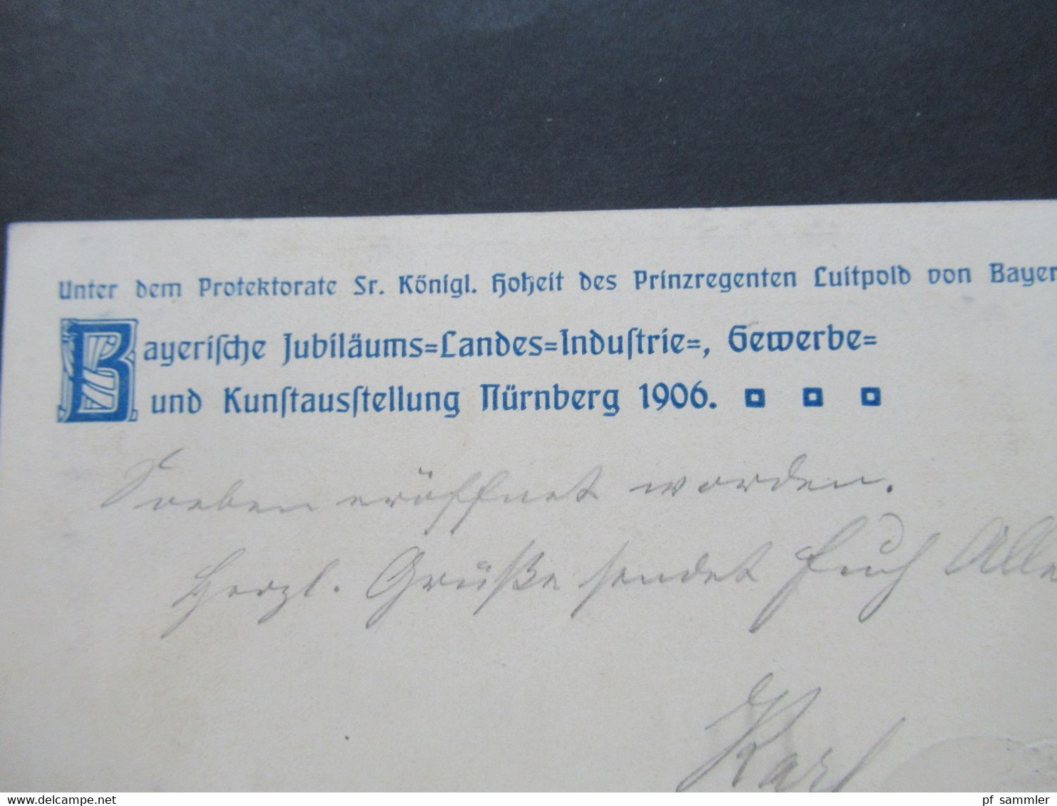 AD Bayern Sonder GA / Privat GA Nürnberg 1906 Jubiläums Landes Ausstellung Stempel Nürnberg Ausstellung Nach München - Postal  Stationery