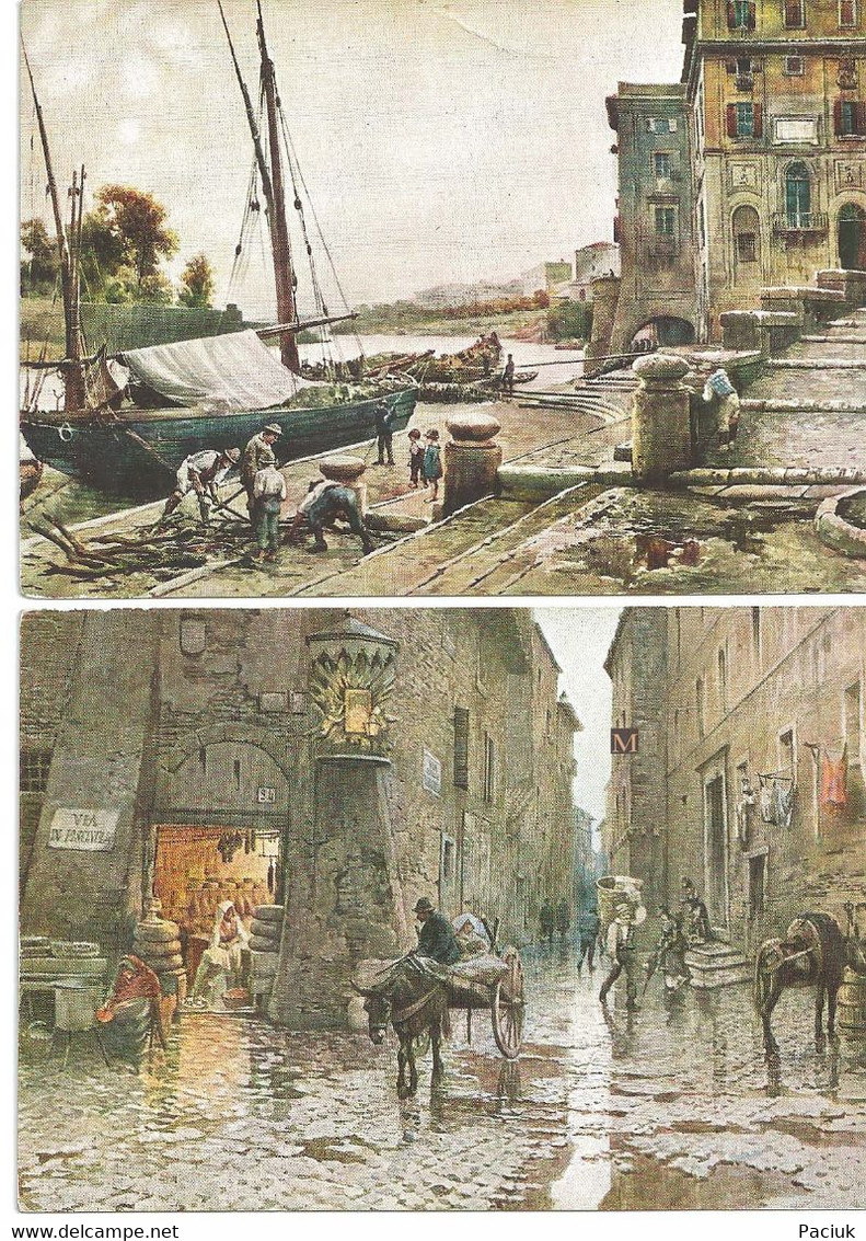 Roma Sparita - Da Aquarelli di E. Roesler Franz - 15 Cartoline