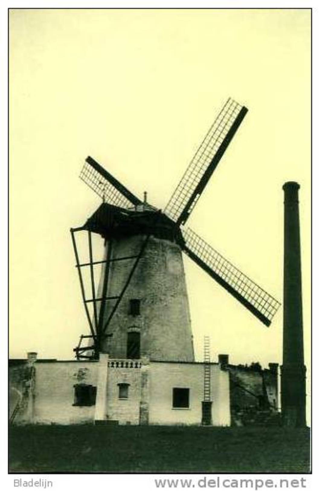 HEKELGEM Bij Affligem (Vlaams-Brabant) - Molen/moulin - Zeldzame Opname Van Molen De Vis In Goede Staat, Met Schoorsteen - Affligem