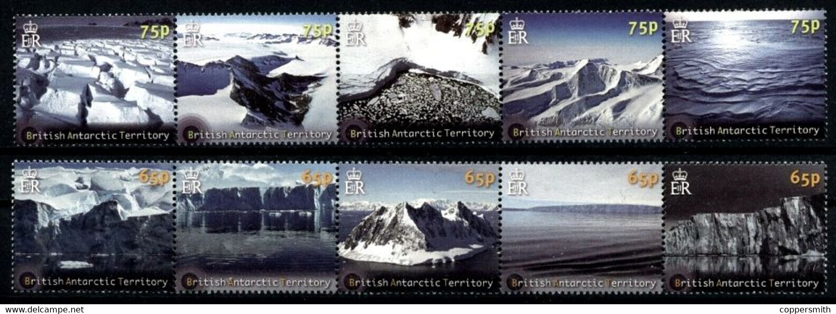 (122) BAT / Brit. Antarctics  Antarctic  Glaciers / Mountains / Landscapes / Paysages ** / Mnh  Michel 604-613 - Sonstige & Ohne Zuordnung