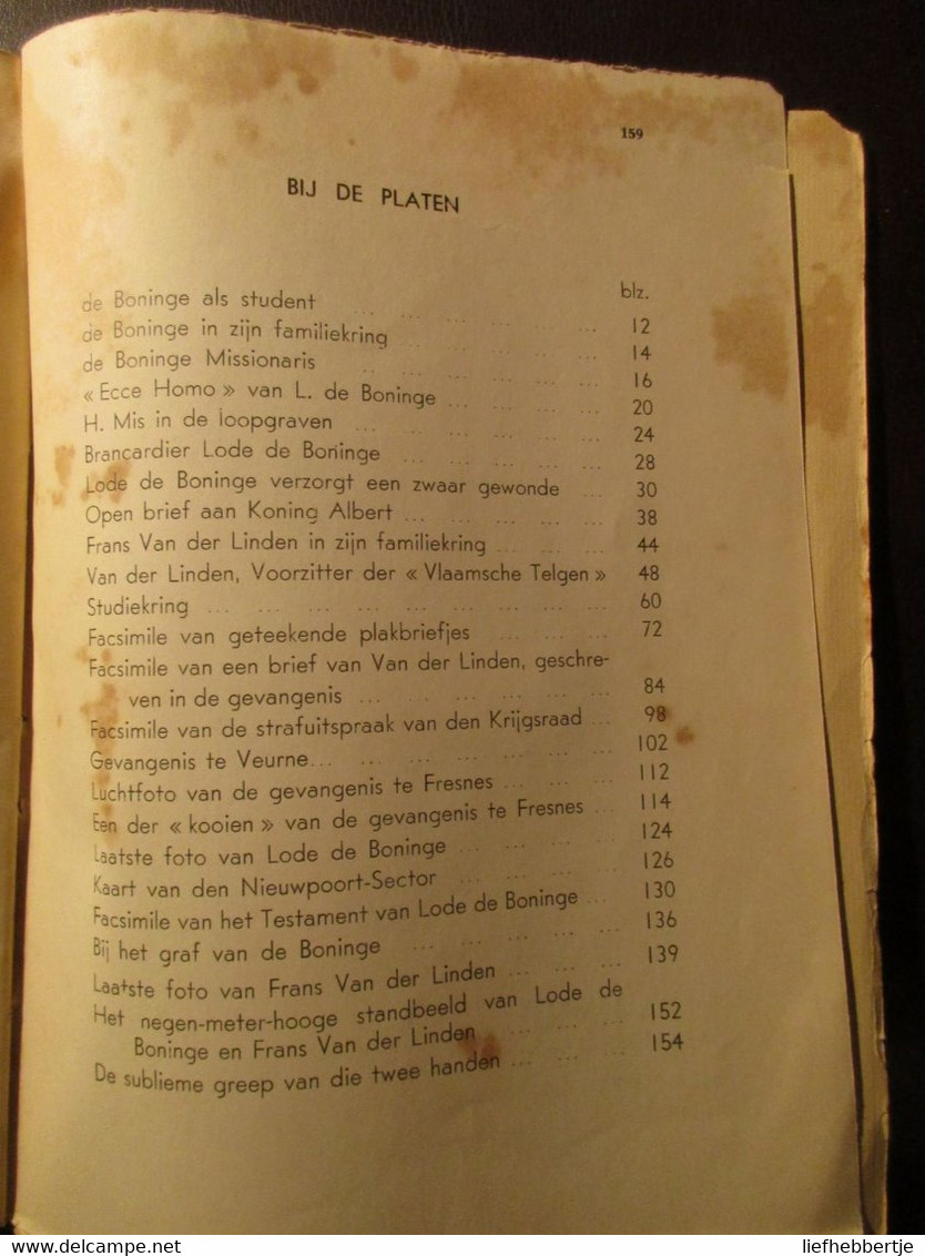 De Offergang Van L. De Boninge En Frans Van Der Linden - 1934 - Door O. Dambre - War 1914-18