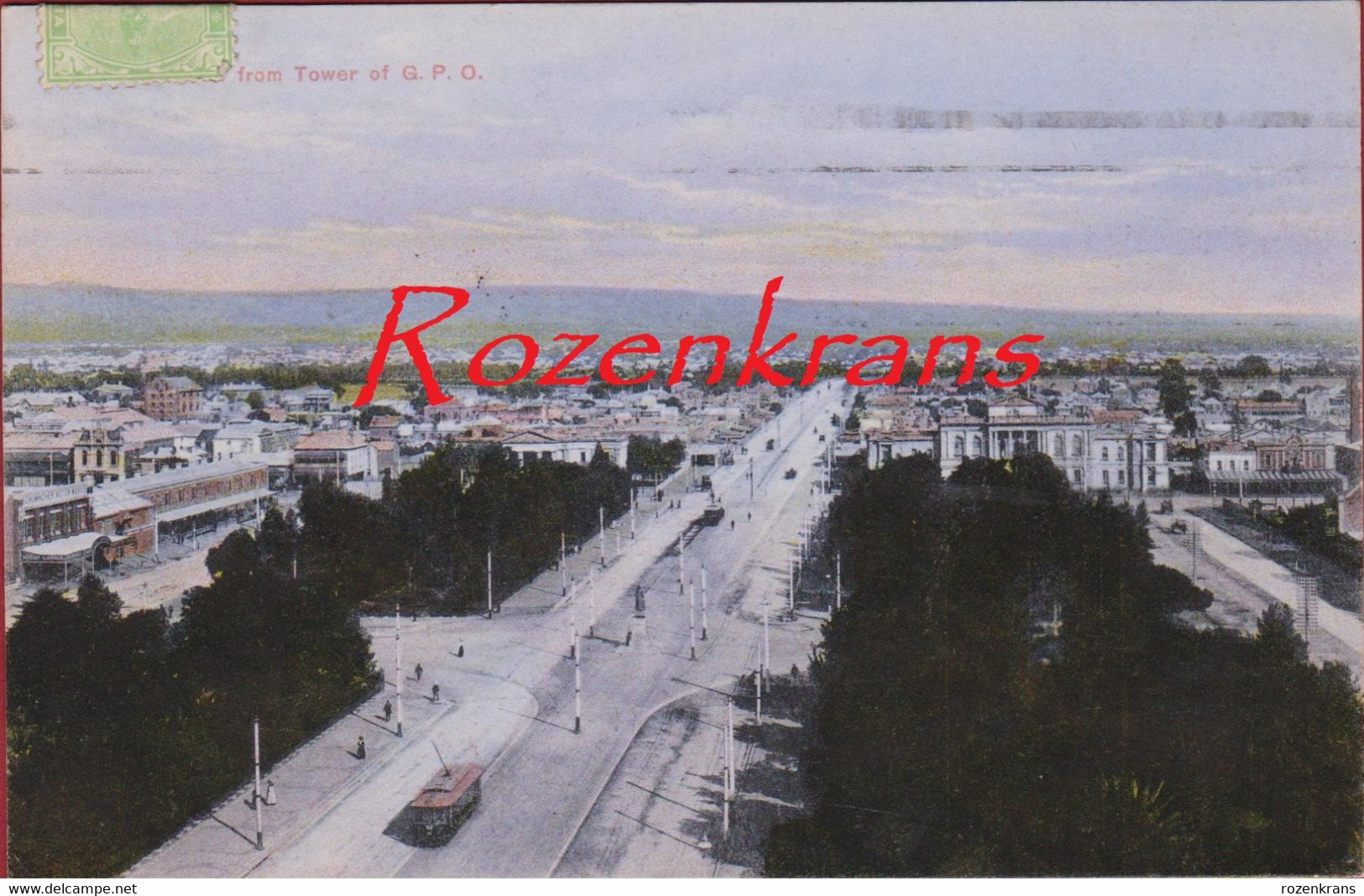 Old Postcard Australia Adelaide View From GPO General Post Office Australië 1911 - Sydney