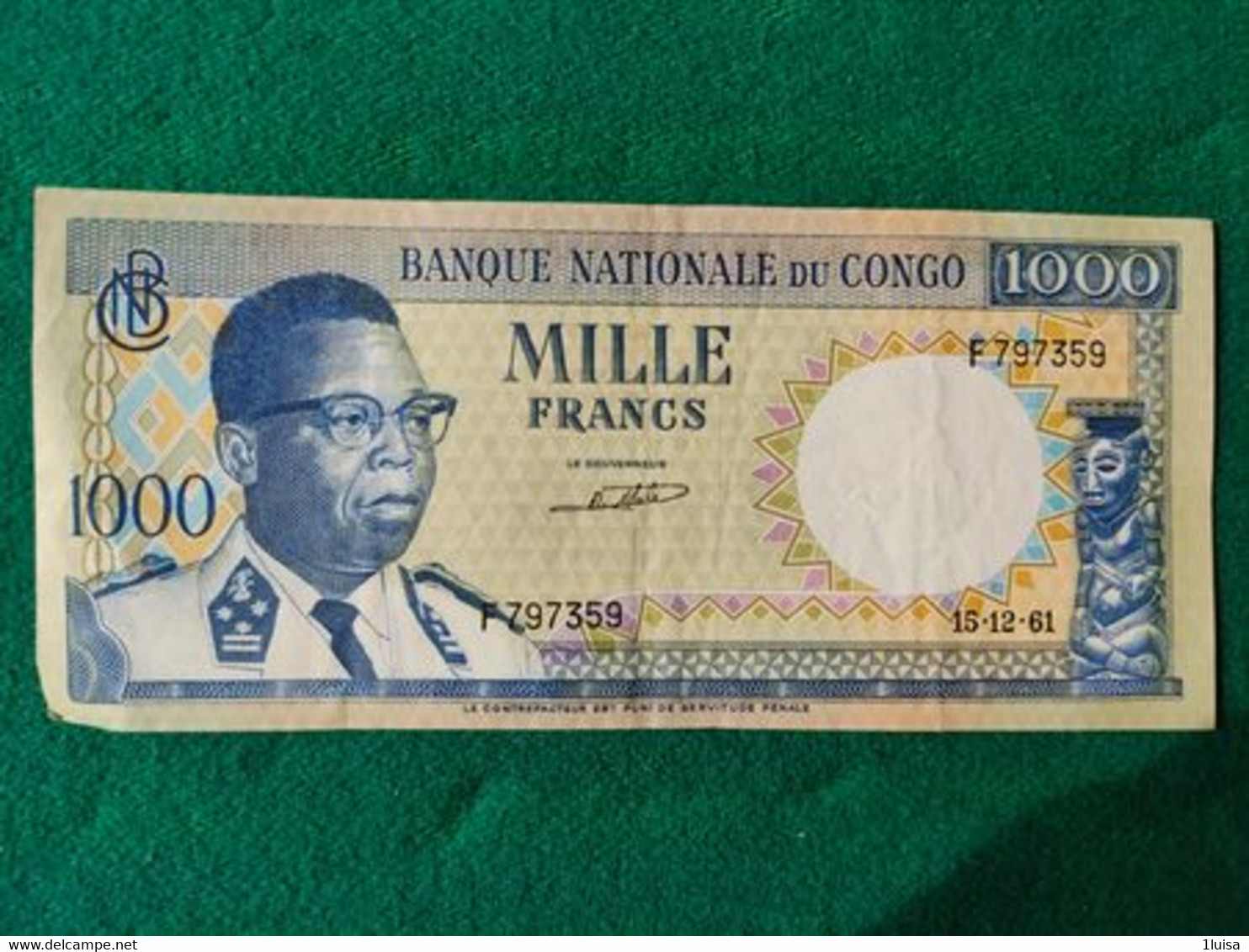 Congo 1000 Francs  1961 - Repubblica Del Congo (Congo-Brazzaville)