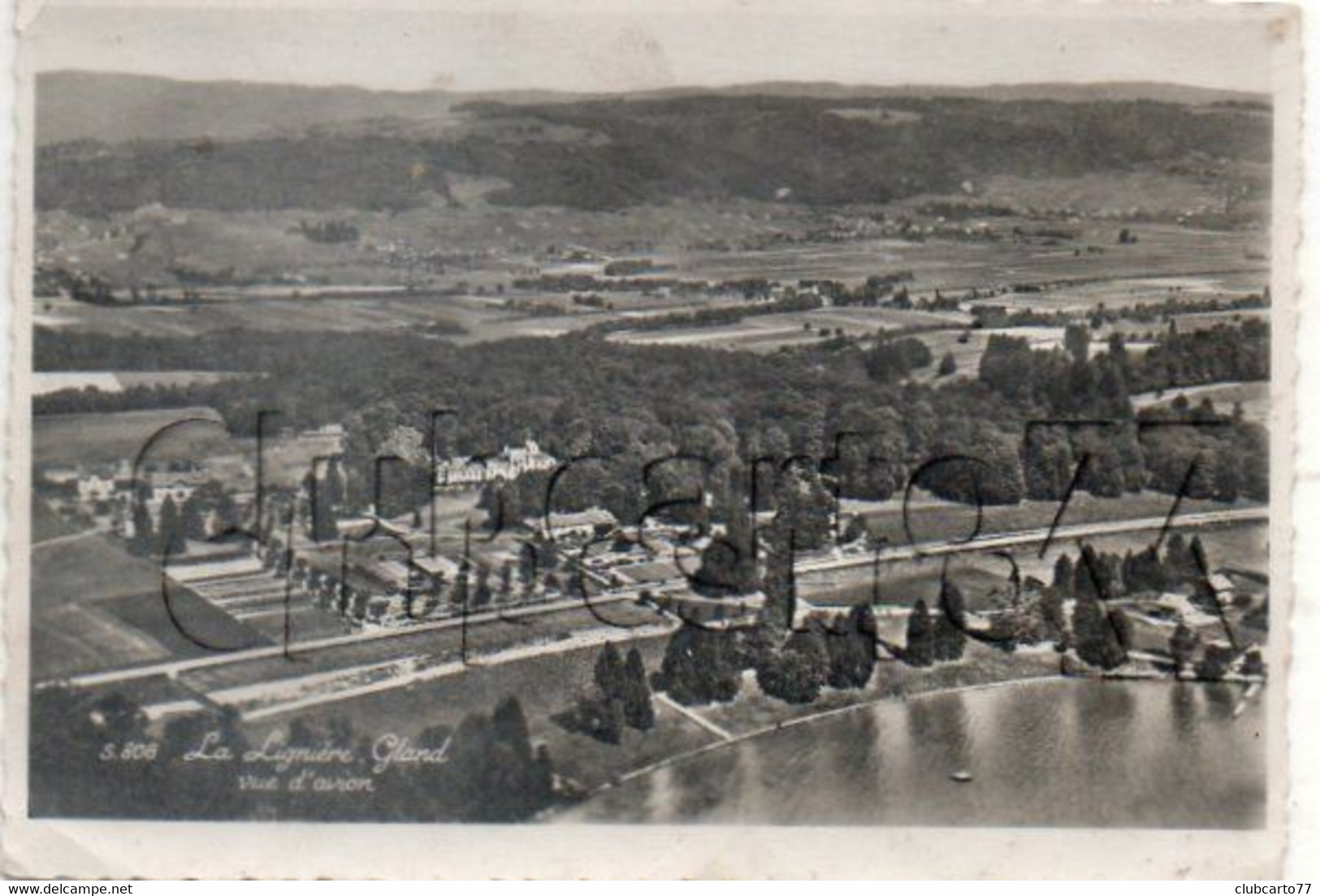 Gland (Suisse, Vaud) : Vue Générale Aérienne Sur Le Hameau De La Lignière En 1947 GF. - Gland