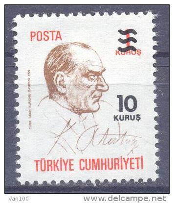 1977. Turkey,  Mich.2426, Stamp With OP New Value, Mint/** - Ungebraucht