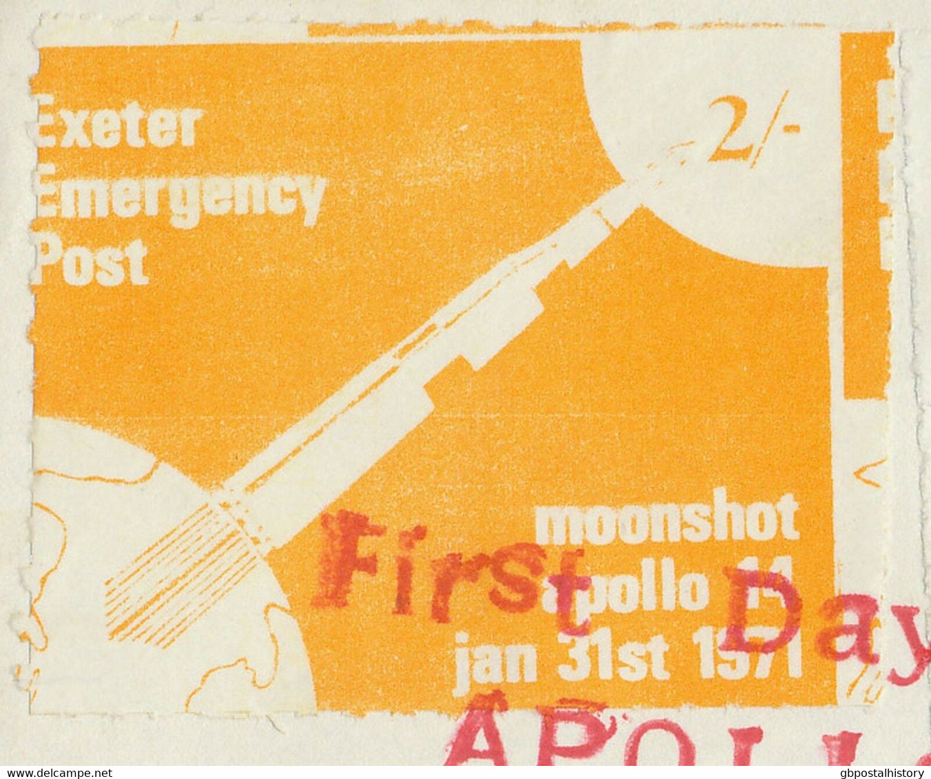 GB 1971 Strike Post Exeter Emergency Delivery Service Moonshot APOLLO 14 VARIETY - 1971-1980 Decimal Issues