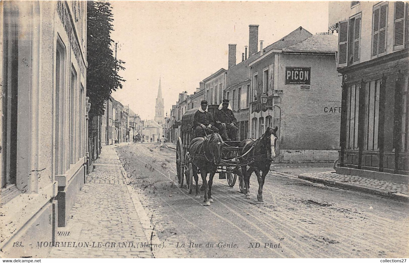 51-MOURMELON-LE-GRAND- LA RUE DU GENIE - Mourmelon Le Grand