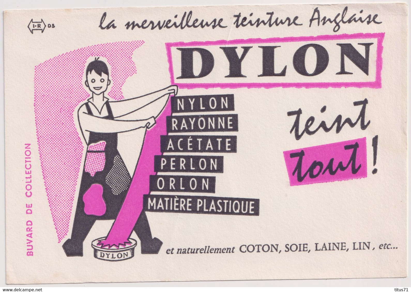 Buvard La Merveilleuse Teinture Anglaise - Dylon Teint Tout - D