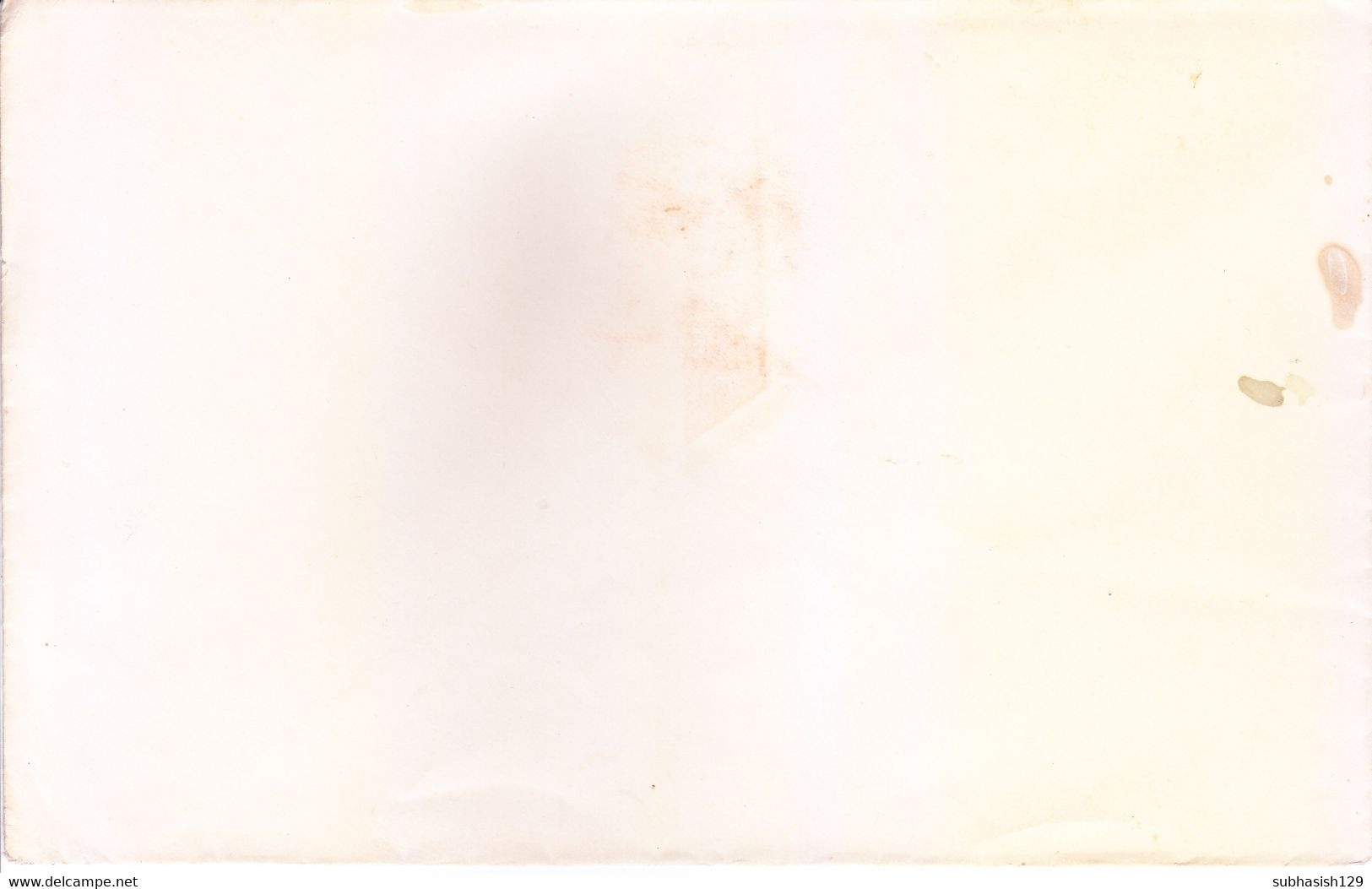 BRITISH INDIA / BUNDI STATE, RAJPUTANA : UNUSED OFFICIAL POSTAL STATIONERY : CREASED ENVELOPE WITH EMBLEM - Bundi