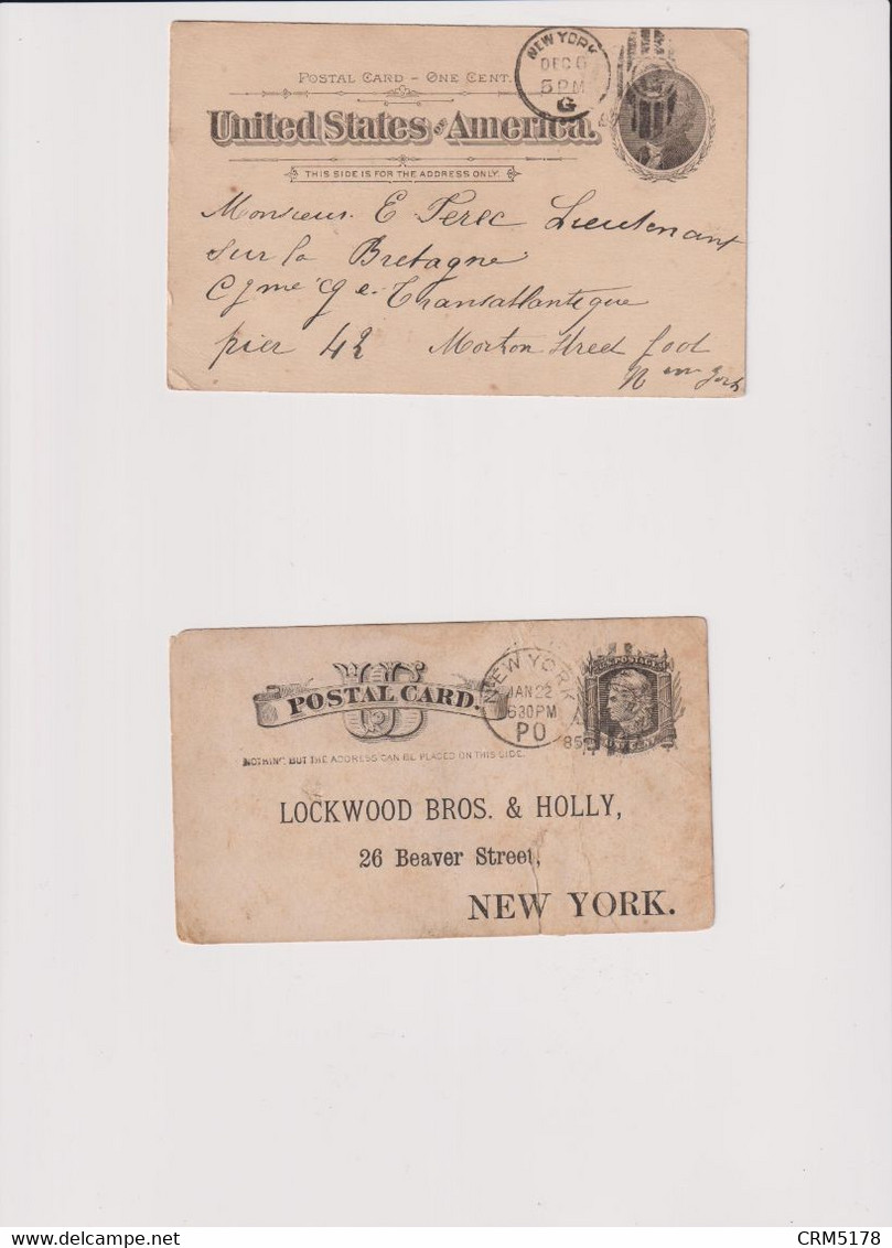 ETATS UNIS-LOT 10 Entiers Postaux-divers Dates-certains Recto-verso - Sonstige & Ohne Zuordnung