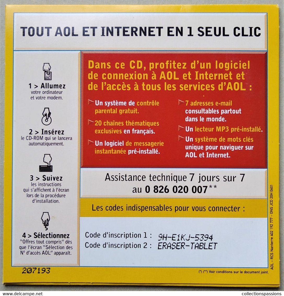 - Pochette CD ROM De Connexion Internet - AOL - - Connection Kits