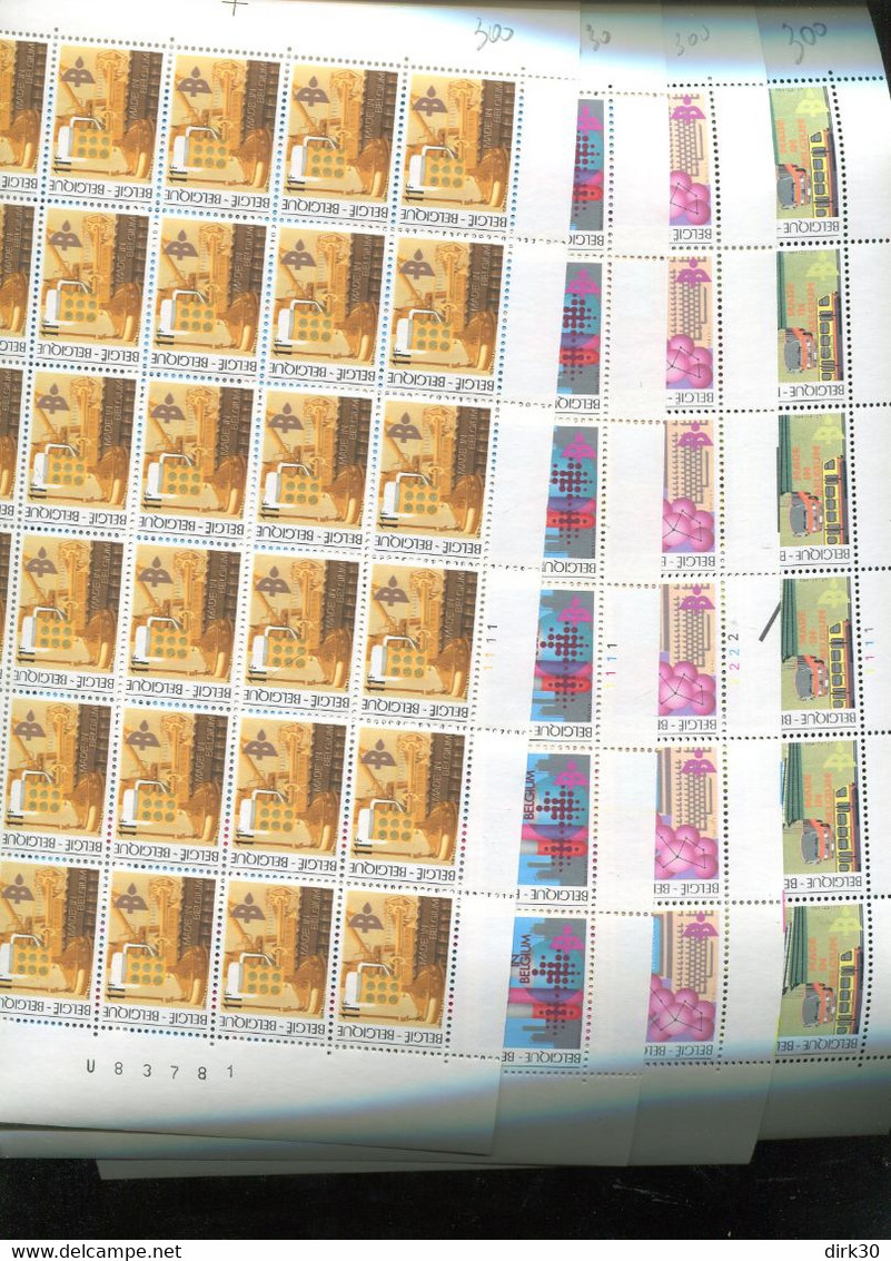 Belgie 1984 2114/17 Exports Trains Beer Chemistry ICT Full Sheet MNH Plaatnummer 1121 - 1981-1990