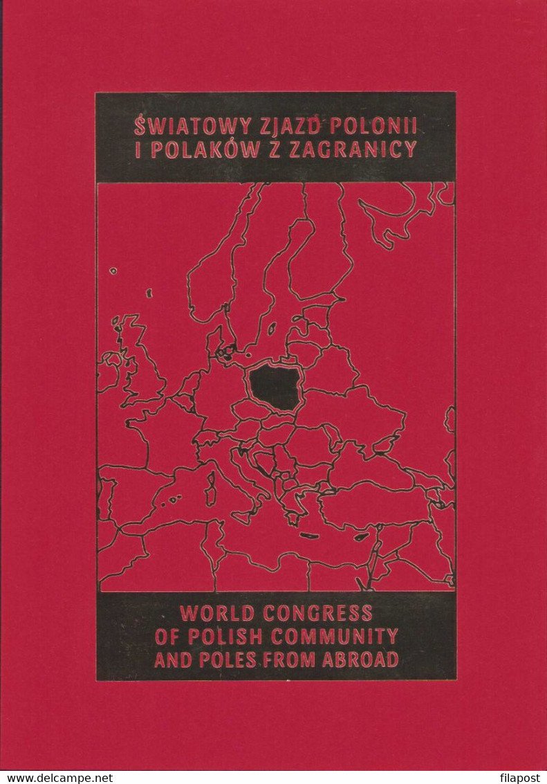 POLAND 2018 Mini Souvenir Booklet / World Congress Of Polonia And Poles From Abroad Map, Flag / With Stamp MNH**FV - Cuadernillos