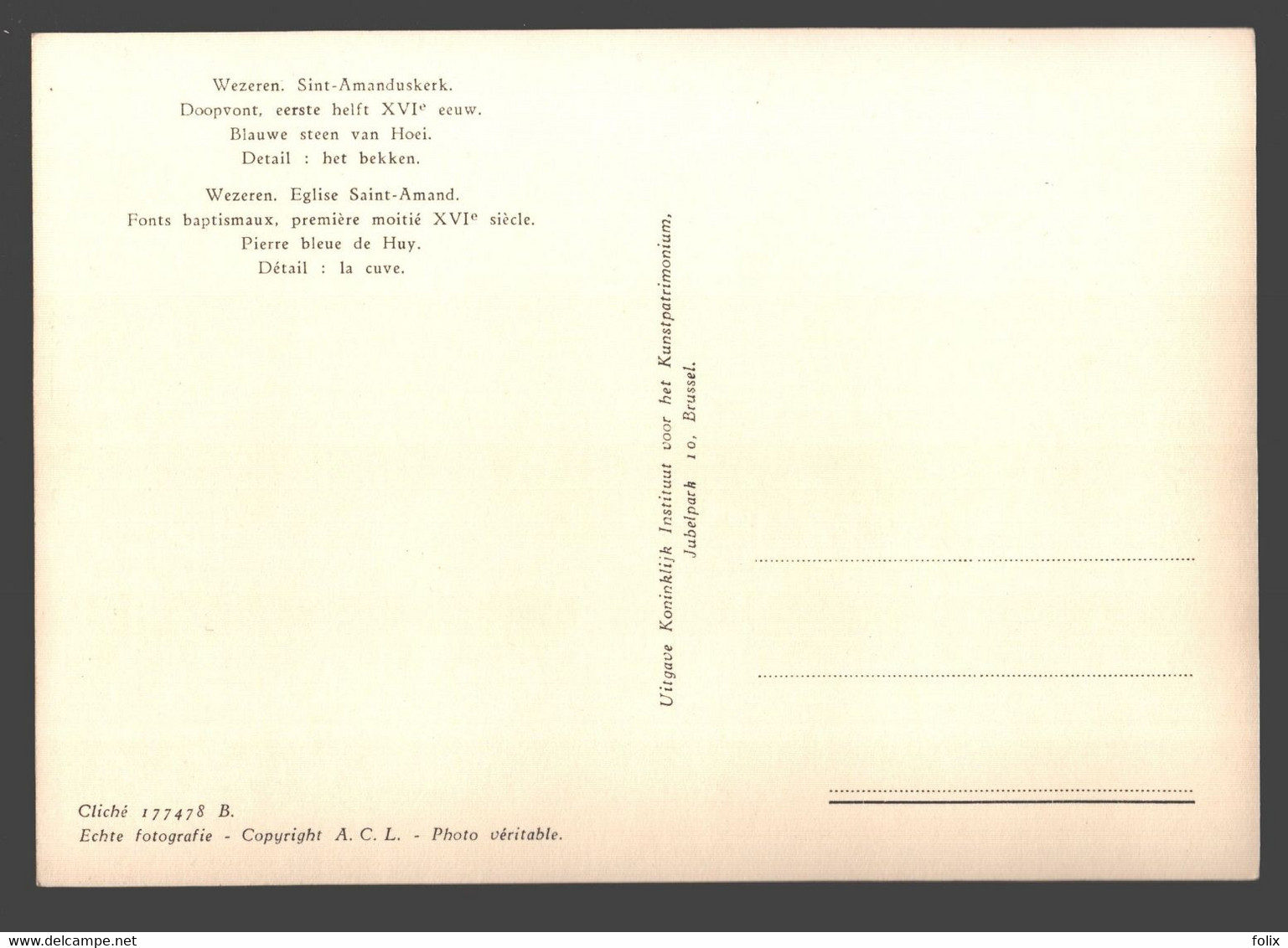 Wezeren - Sint-Amanduskerk - Doopvont - Landen