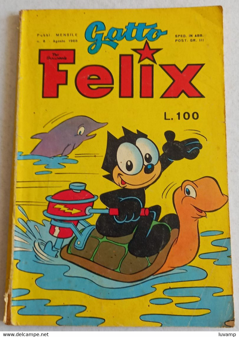 GATTO  FELIX  N. 8  DEL   AGOSTO 1968  EDIZIONI   BIANCONI ( CART 48) - Humor