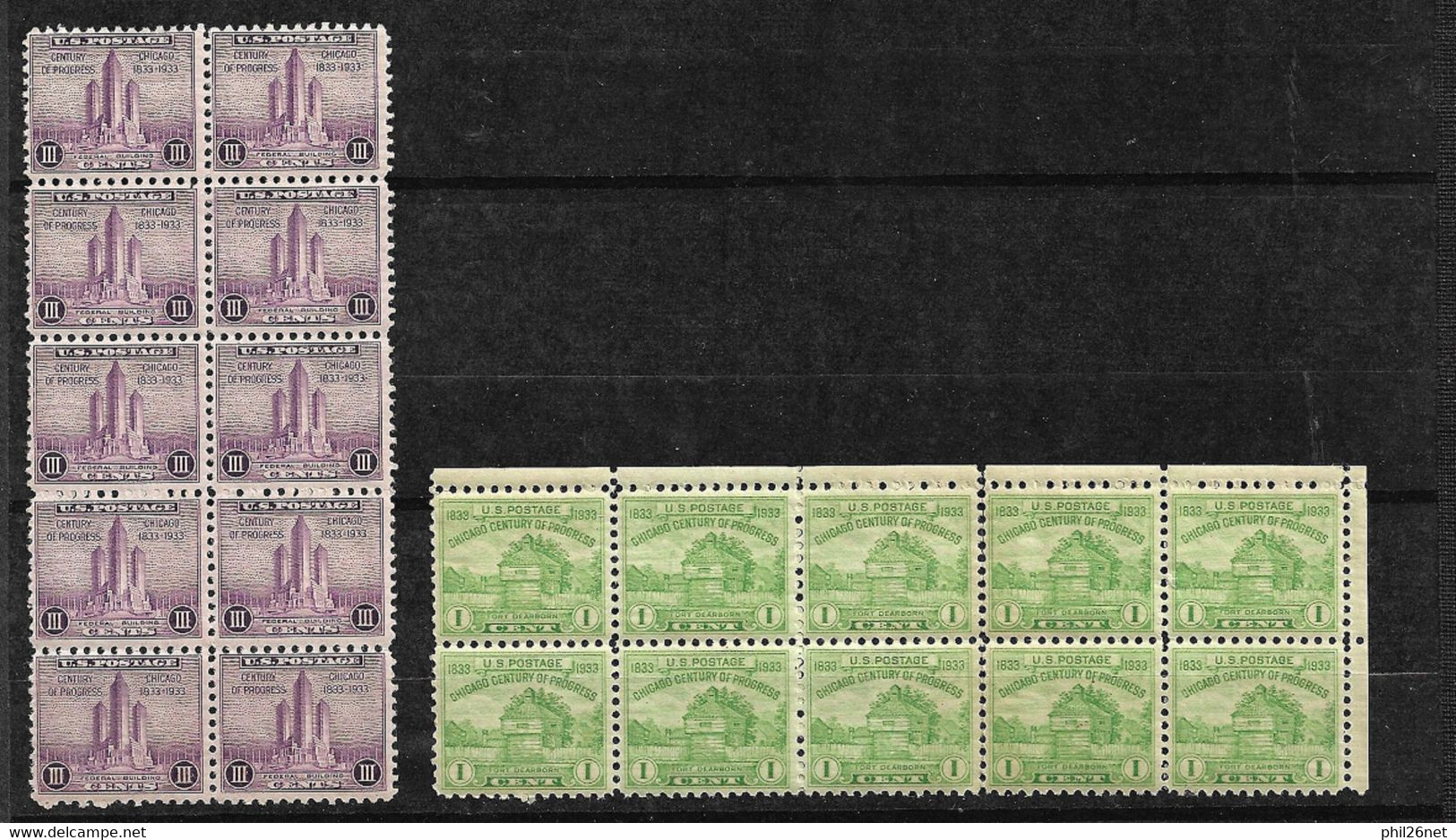 USA  N°320 Et 321 Blocs De 10  Neufs  * *  B/TB= MNH F/VF           Voir Scans      - Ungebraucht