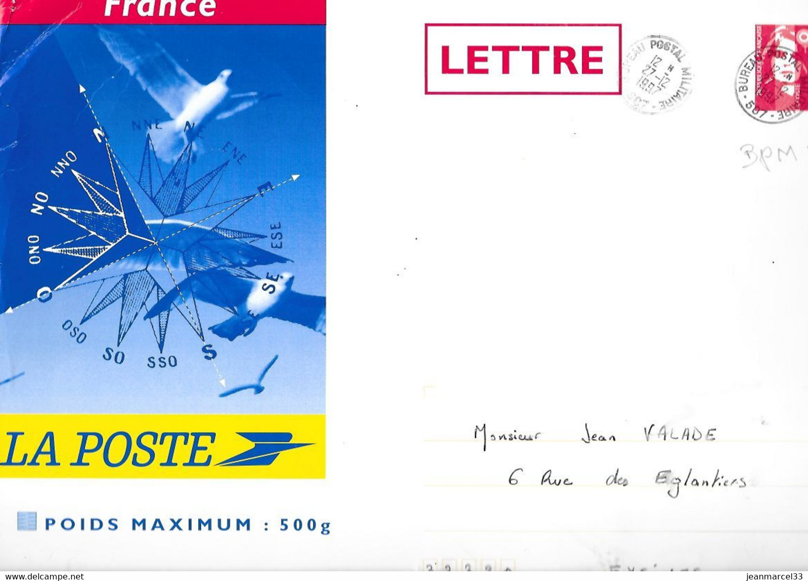 France Entier Enveloppe Poids Maximum 500g, Marianne Grand Format Oblitérée BPM 507  27-12 I997 - Prêts-à-poster:  Autres (1995-...)