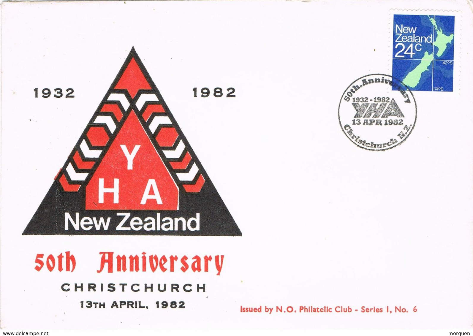 39748. Carta CHRISTCHURCH (New Zealand) 1982. 50 Anniversary Y.H.A. Albergues Juveniles - Lettres & Documents