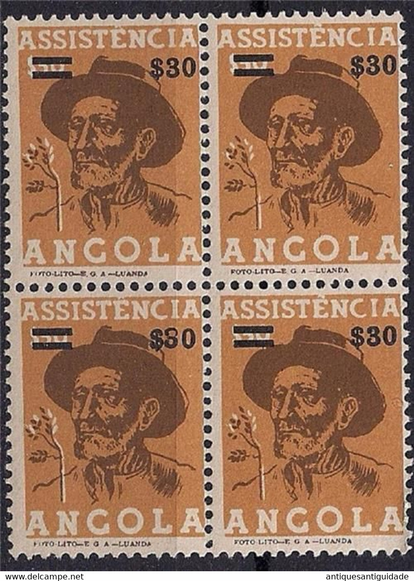 Portugal ANGOLA, SCOTT # RA13 Block Of 4 1957-58 POSTAL TAX ISSUE MNH - Autres & Non Classés