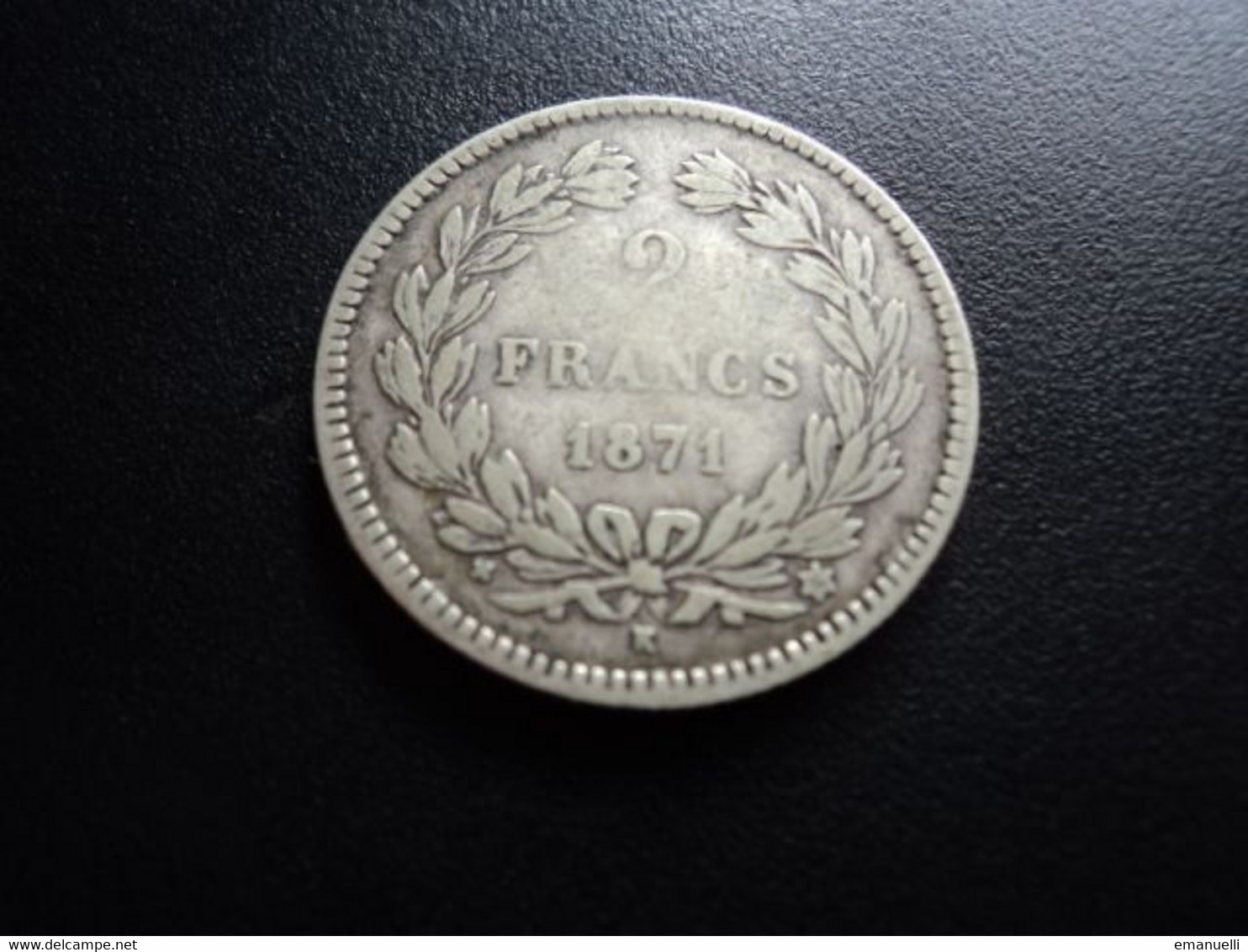 FRANCE : GOUVERNEMENT DE DÉFENSE NATIONALE * : 2 FRANCS   1871 K étoile     F 264.4 / G.529 / KM 816.2     TB+ - 1870-1871 Government Of National Defense