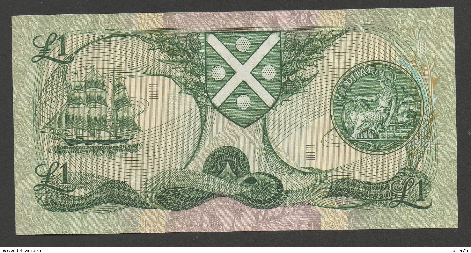 ECOSSE ONE POUND - 4th November 1980 Sir Walter SCOTT & Voilier -  D/170378752  / Qualité  SUP  II  VZGL EF  XF - 1 Pound