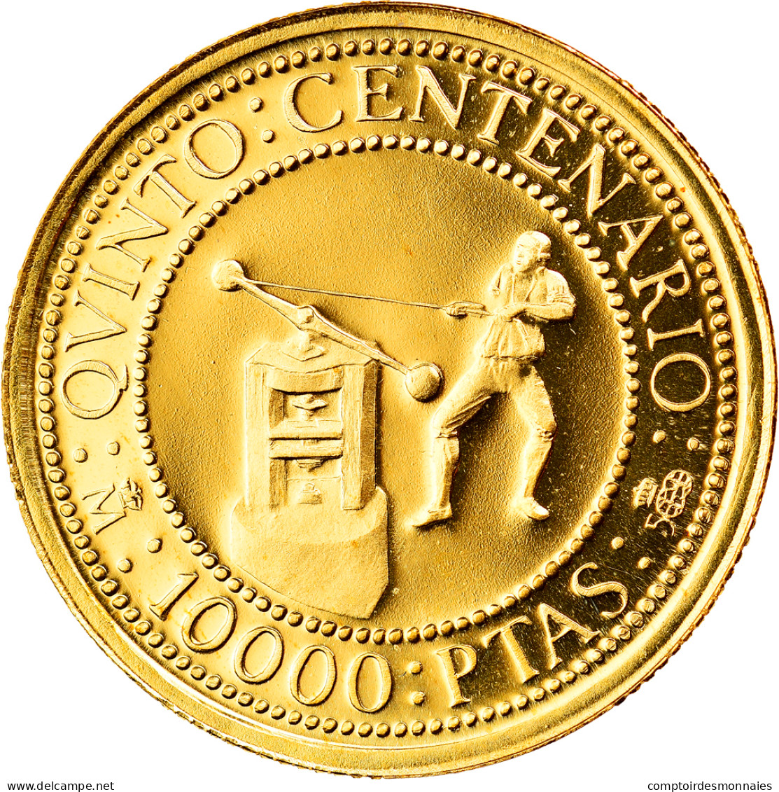 Monnaie, Espagne, Juan Carlos I, 10000 Pesetas, 1992, Madrid, FDC, Or, KM:1002 - 10 000 Pesetas