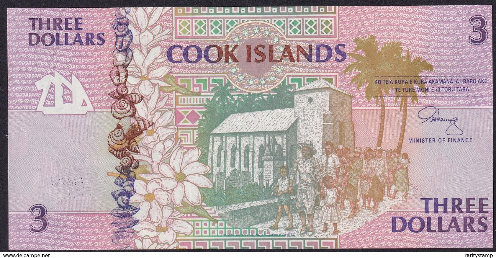 COOK ISLANDS   $3  1992  P-7 NEW UNC FDS - Cook Islands
