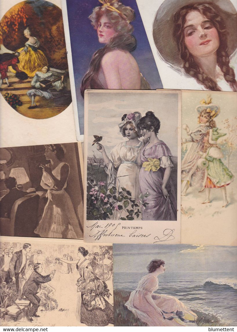 Lot 2859 De 10 CPA Femme Woman Glamour Déstockage Pour Revendeurs Ou Collectionneurs - 5 - 99 Postcards