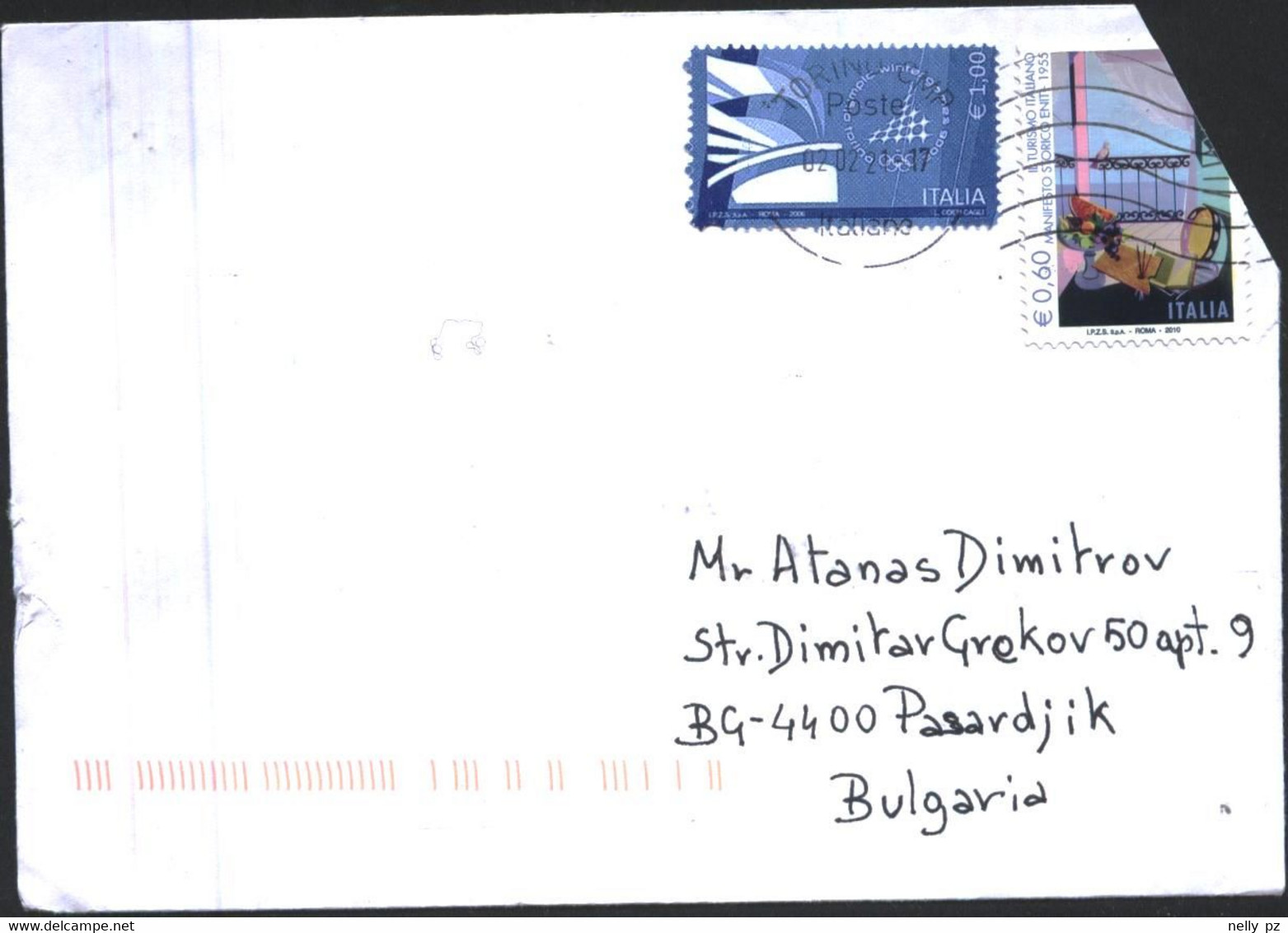 Mailed Cover With Stamp Sport Olympic Ganes 2006 From Italy - Storia Postale