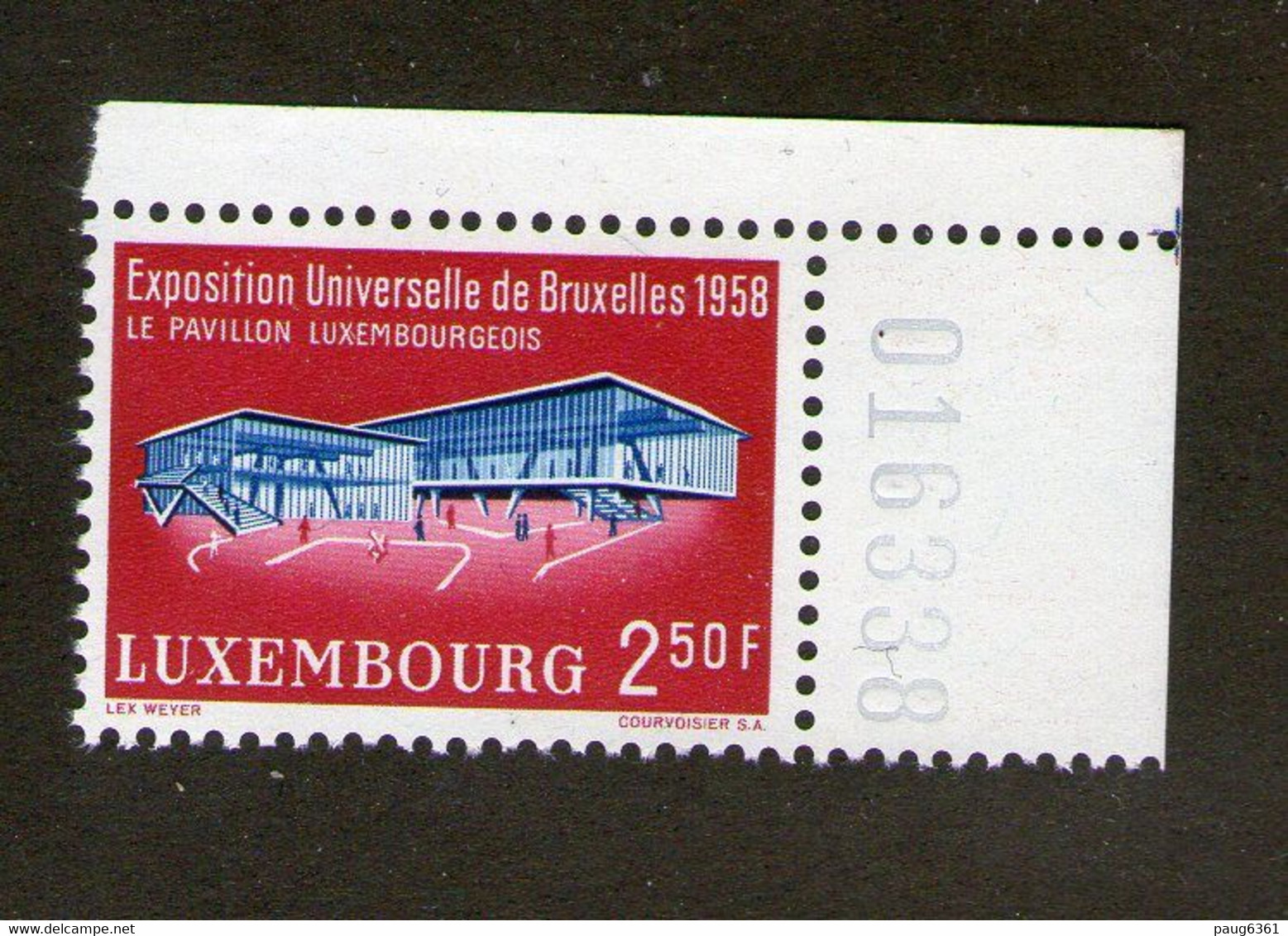 LUXEMBOURG 1958 EXPO BRUXELLES YVERT N°541  NEUF MNH** - 1958 – Brüssel (Belgien)