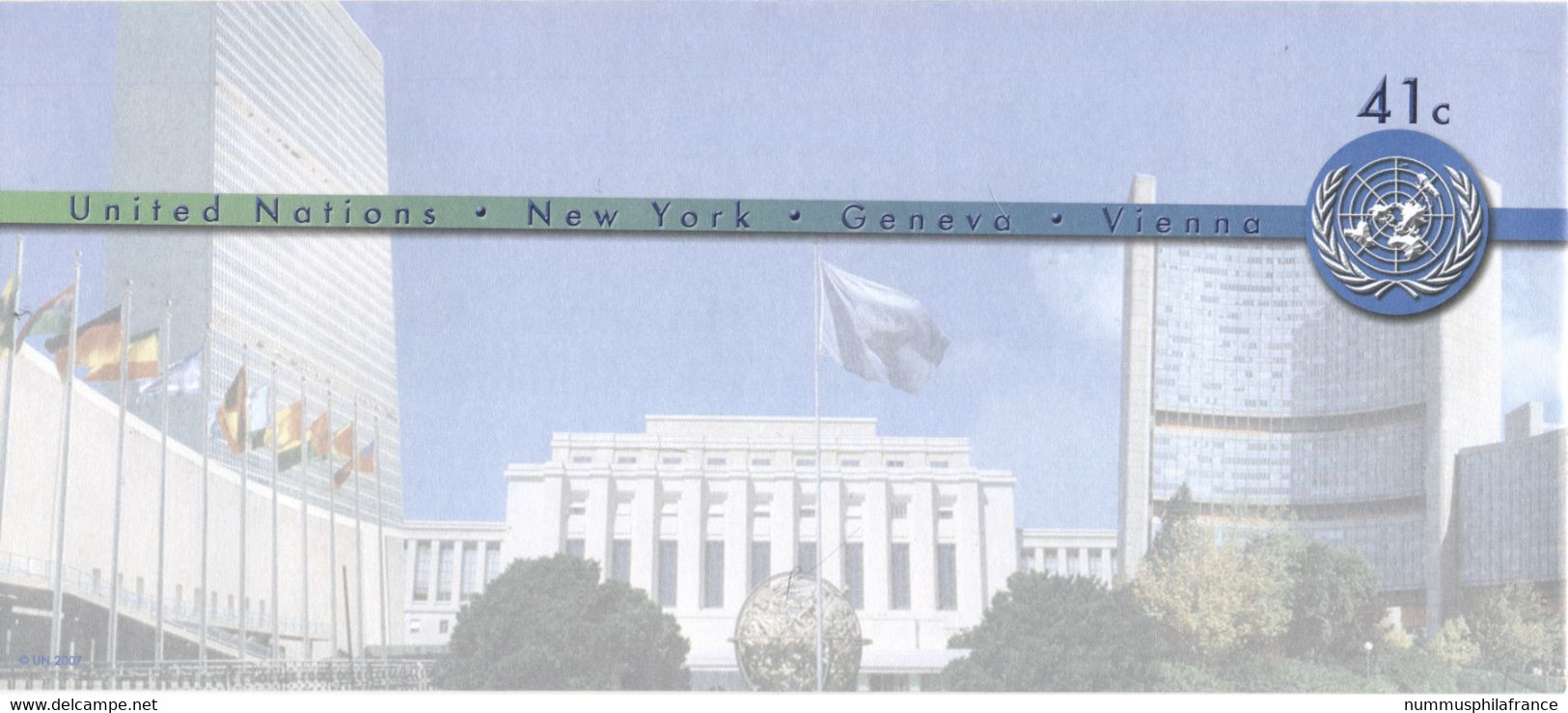 Nations Unies New York  2007 - Entier Postal 41 Centimes - Storia Postale