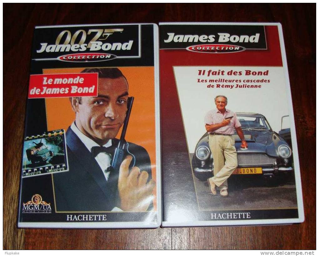 James Bond Collection Hachette 2 VHS Le Monde De James Bond + Les Meilleures Cascades De Rémy Julienne - Documentary