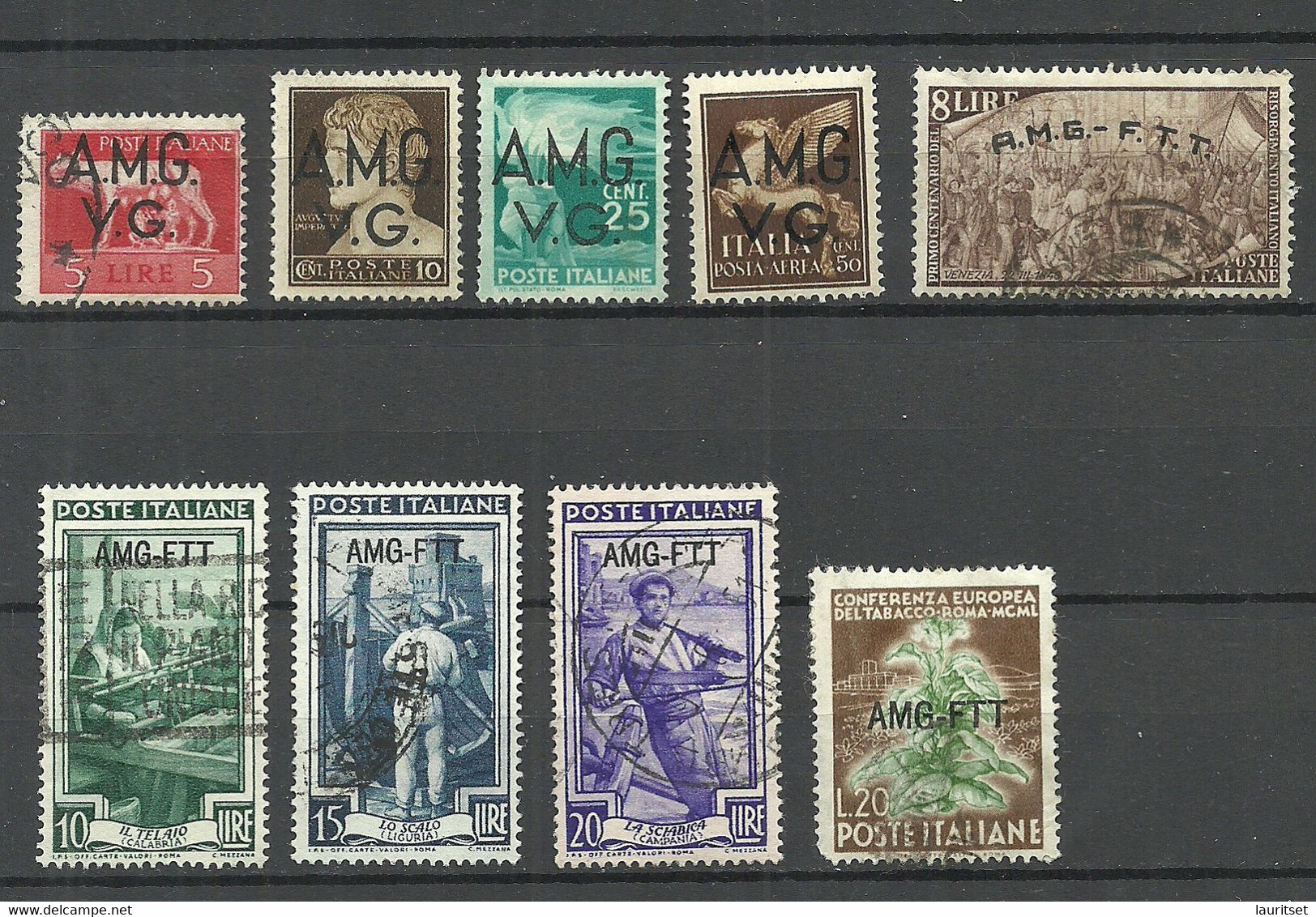 ITALY Italien Triest TRIESTE Lot 9 Stamps, Mint & Used - Autres & Non Classés