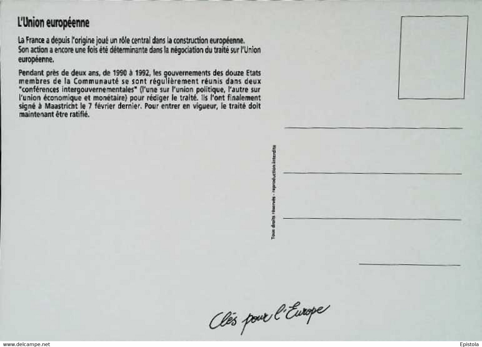 ► Illustration Fernand ZACOT  -  Européen Et L'ECU Future Monnaie - Série "Clés Pour L'Europe" Maastricht 1992 - Zacot, Fernand