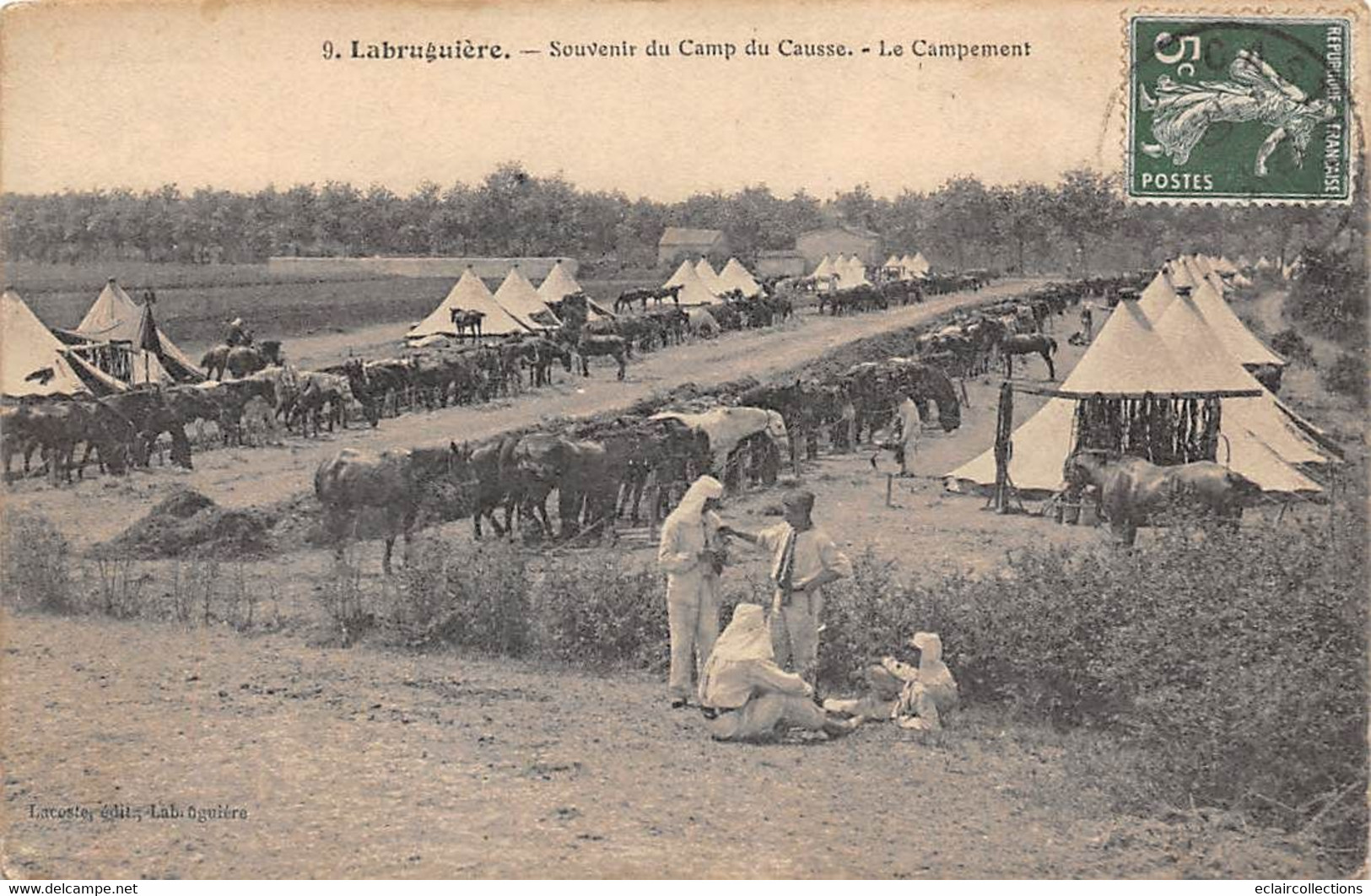 Labruguière            81          Souvenir De Camp Du Causse . Le Campement                 (voir Scan) - Labruguière