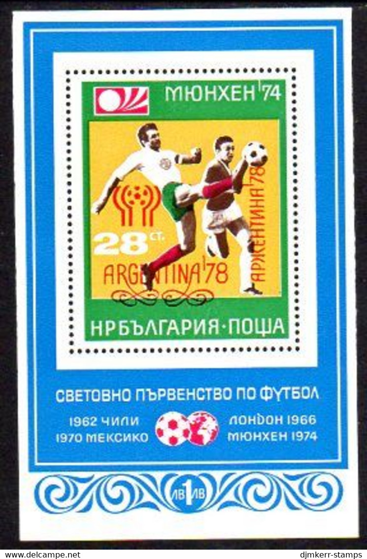 BULGARIA 1978 Football World Cup Block MNH / **.  Michel Block 76 - Blocs-feuillets