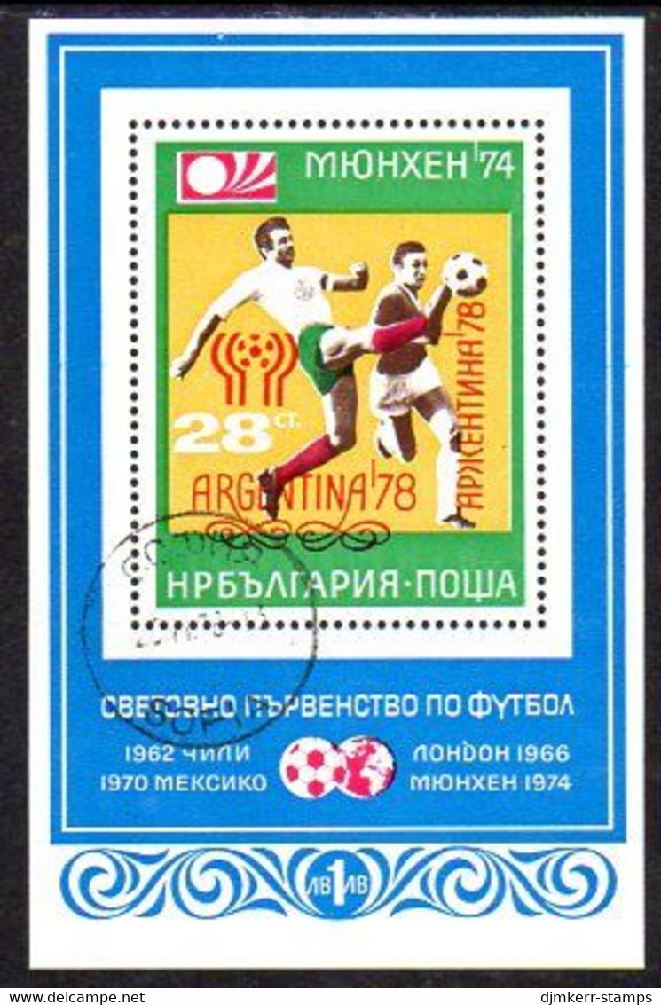 BULGARIA 1978 Football World Cup Block Used.  Michel Block 76 - Blocs-feuillets