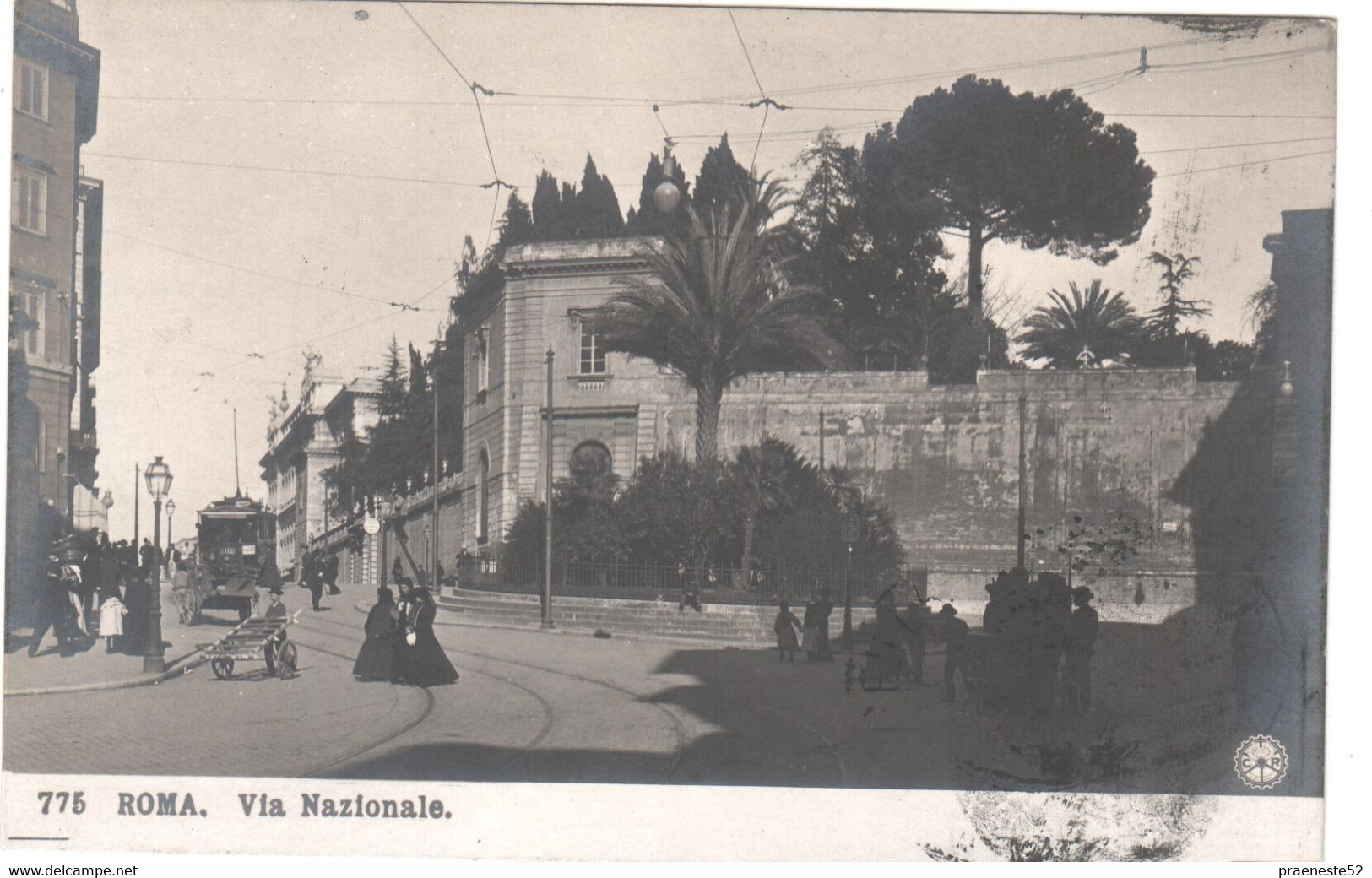 Roma-via Nazionale-npg- N.p.g. 775 -tram -animata Viagg1904 -di 117 Anni - Transports