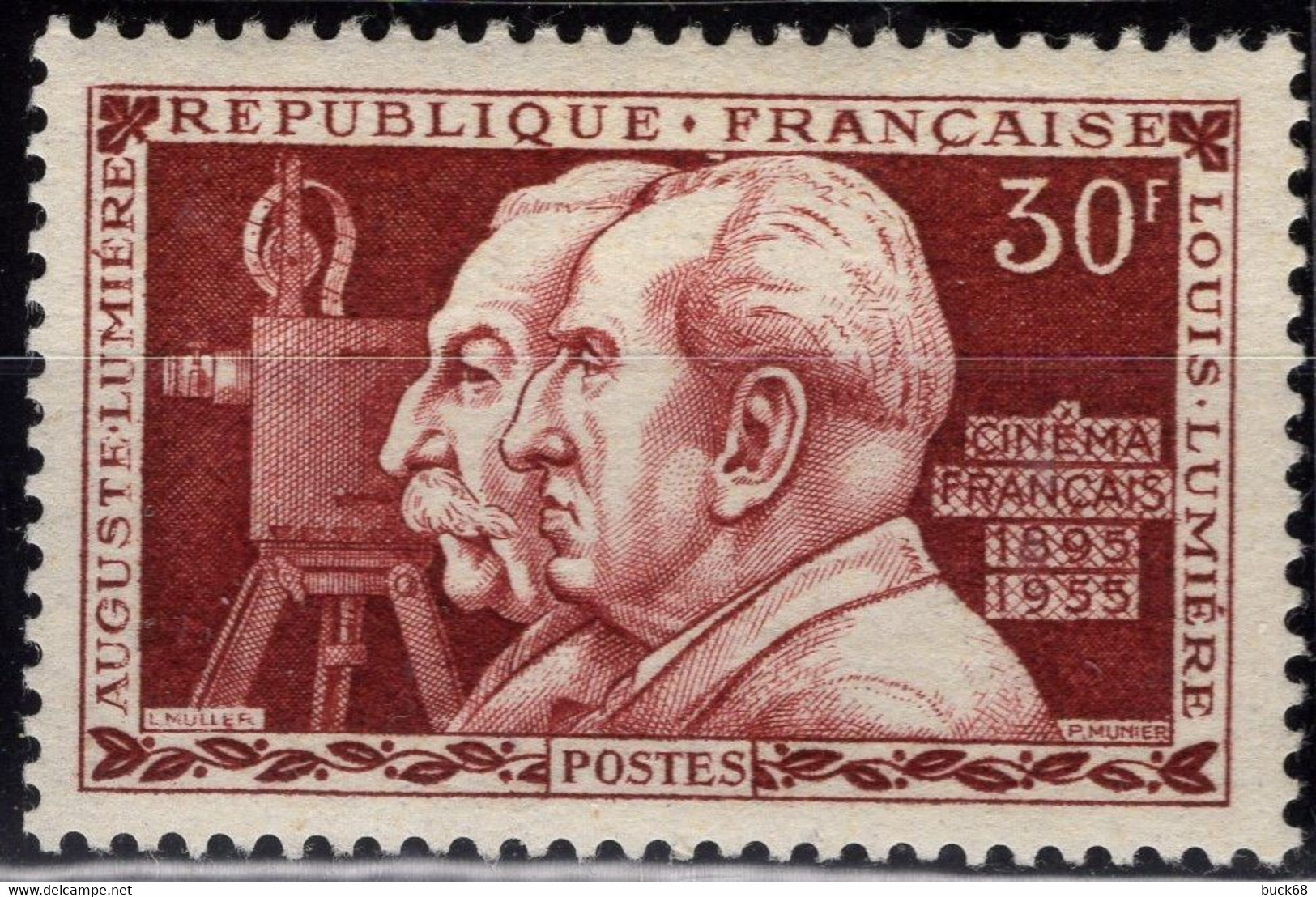 FRANCE 1033 ** MNH Cinématographe Invention Frères Auguste Et Louis LUMIERE Cote 7,50 € [GR] - Andere & Zonder Classificatie