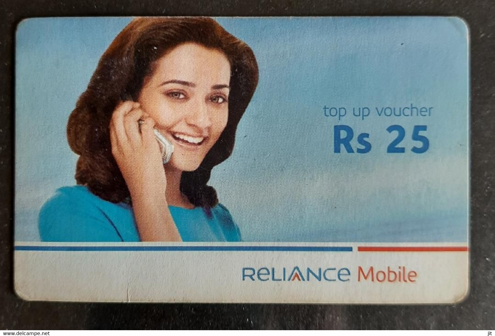 158.INDIA USED PHONE CARD , RELIANCE MOBILE, TOP UP VOUCHER . - India